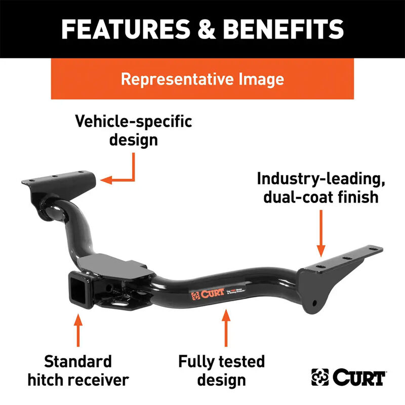 CURT 13474 Class 3 Trailer Hitch, 2" Receiver, Select Ford Bronco Sport image number 3