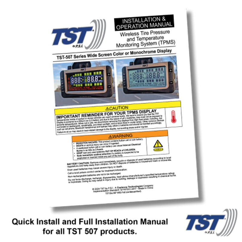 TST 507 Series 6 Flow Thru Sensor TPMS System with Color Display image number 9
