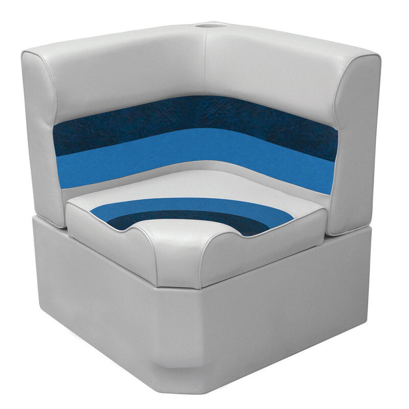 Toonmate Deluxe Radiused Corner Section Seat with Toe Kick Base, Gray image number 1