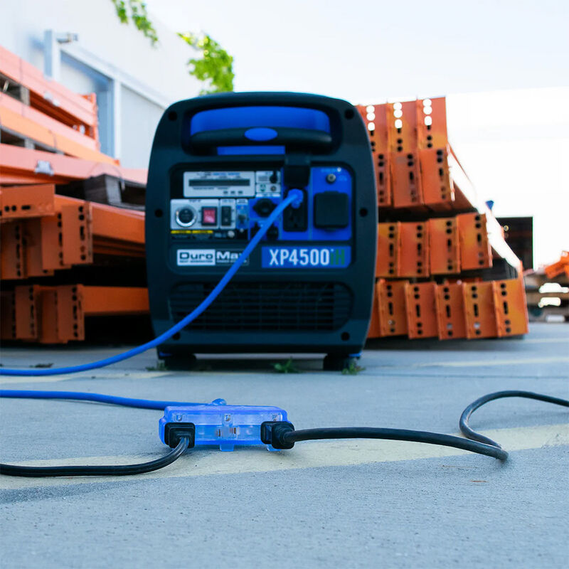 DuroMax 50Ft Triple Tap Blue Light Extension Cord image number 3