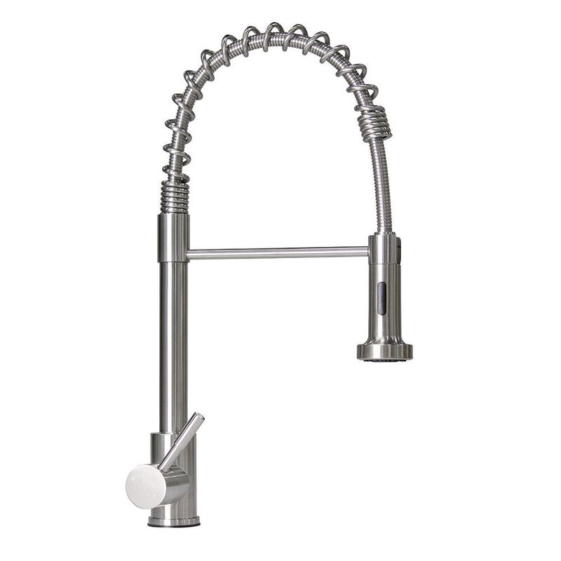Lippert Flow Max Coiled Pull-Down Kitchen Faucet, Stainless Steel image number 1
