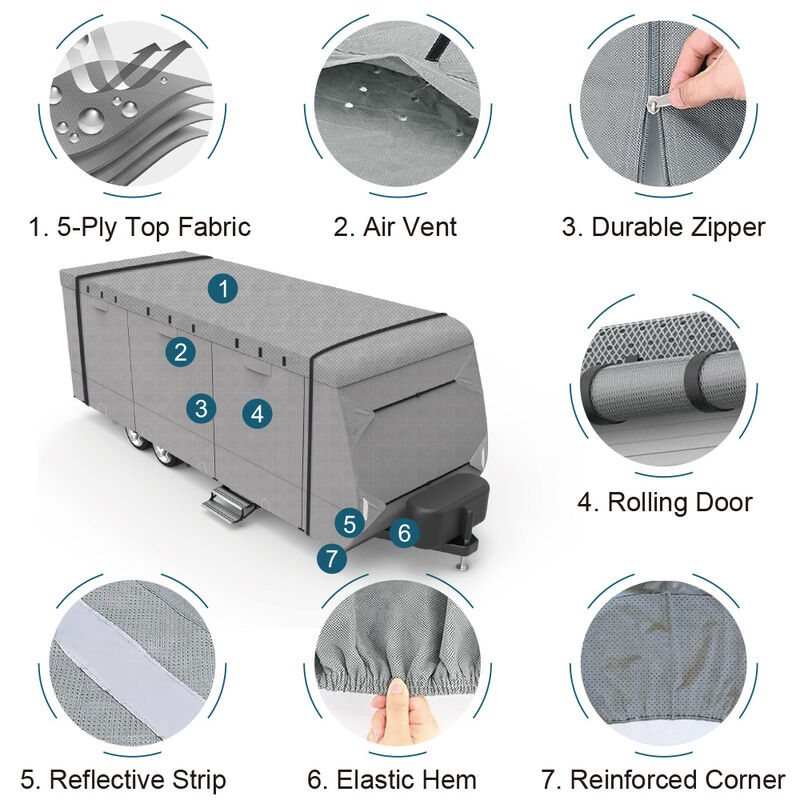 Leader Accessories RV Travel Trailer Cover image number 9