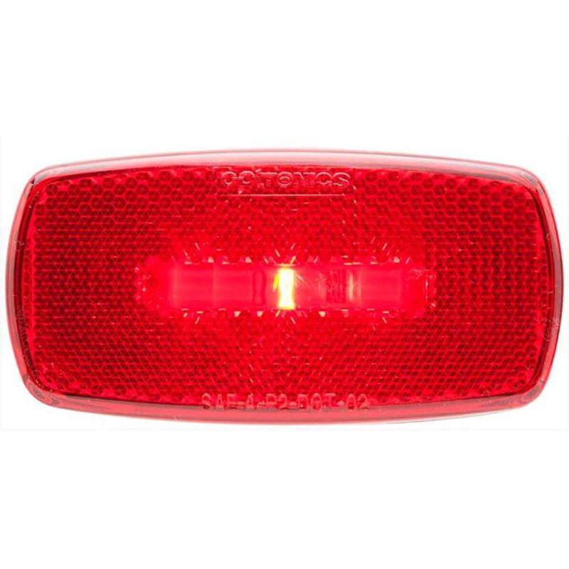 Oval LED Clear/Marker Light, Red image number 1
