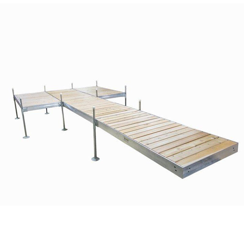 Tommy Docks 24' Platform-Style Aluminum Frame With Cedar Decking Complete Dock Package image number 4