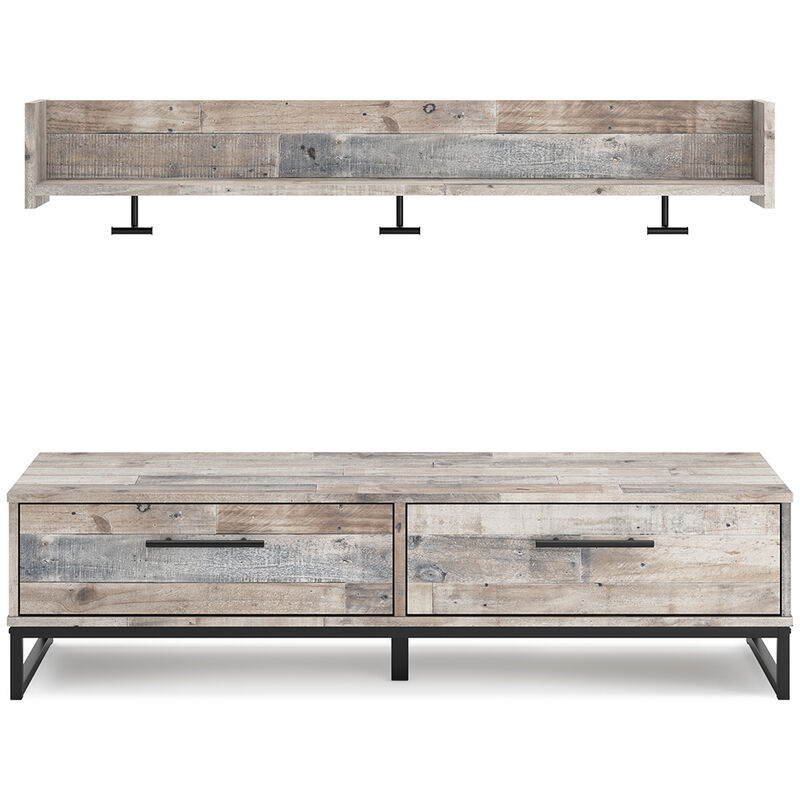 Neilsville Wall Mounted Coat Rack with Shelf image number 2