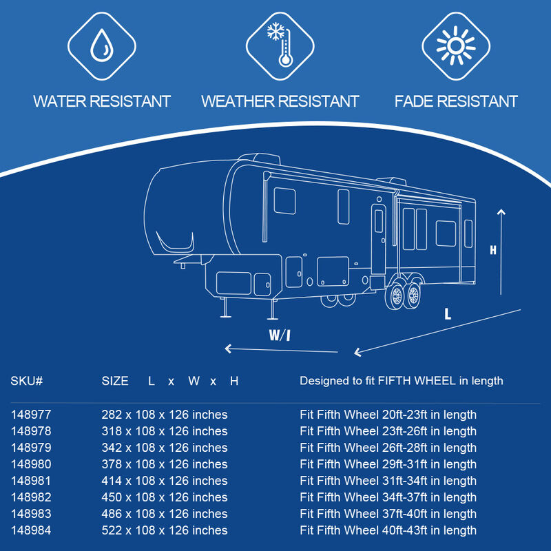 Leader Accessories 5th Wheel RV Cover image number 3