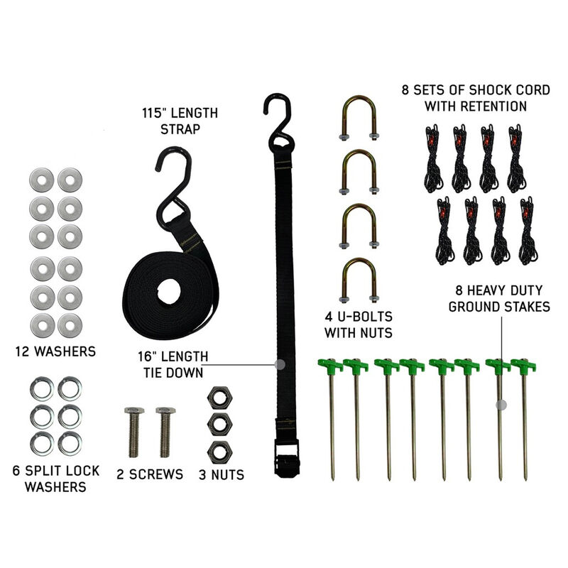 Overland Vehicle Systems Nomadic 270 LT Awning with Wall 1, 2, and Mounting Brackets, Driver Side, Dark Gray image number 7