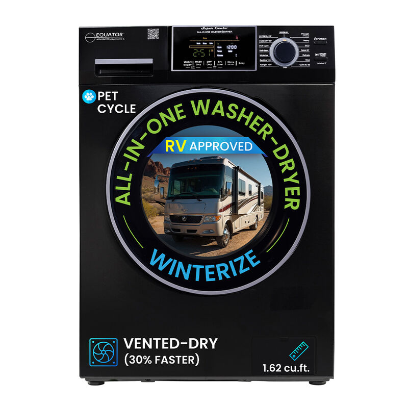 Equator Combo Washer Dryer, Vented-Dry, Black image number 1