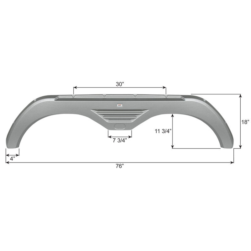 Forest River RV FS6981 Tandem Axle Fender Skirt, Silver Metallic image number 2
