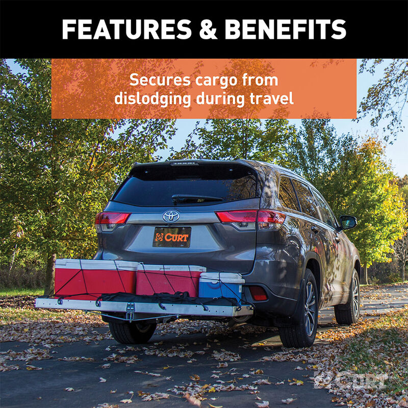 CURT 43" x 24" Elastic Cargo Net for Hitch Carrier image number 8