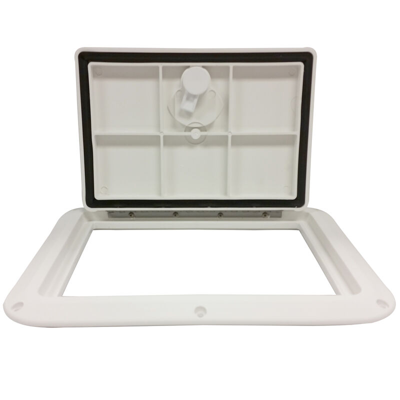 DPI Marine DPF Polar Brite White Flush Series Hatch Door, 9" x 12" O.D. frame image number 2