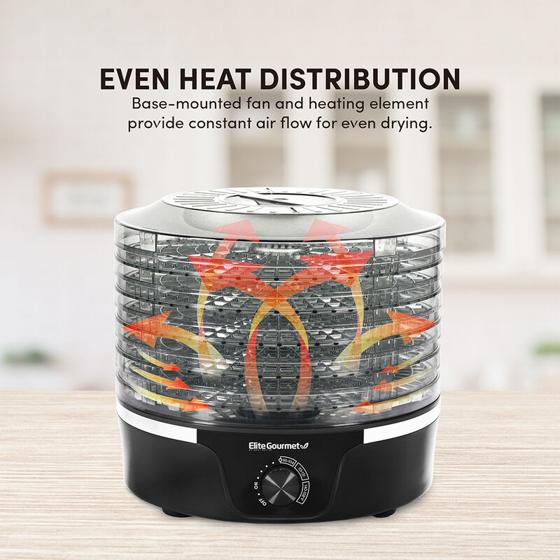  Elite Gourmet 5-Tier Food Dehydrator, Transparent image number 5