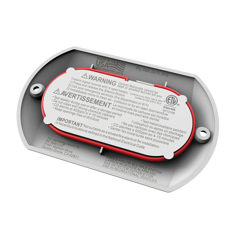 RV Safe Propane Gas Alarm, 2-Wire, White image number 2