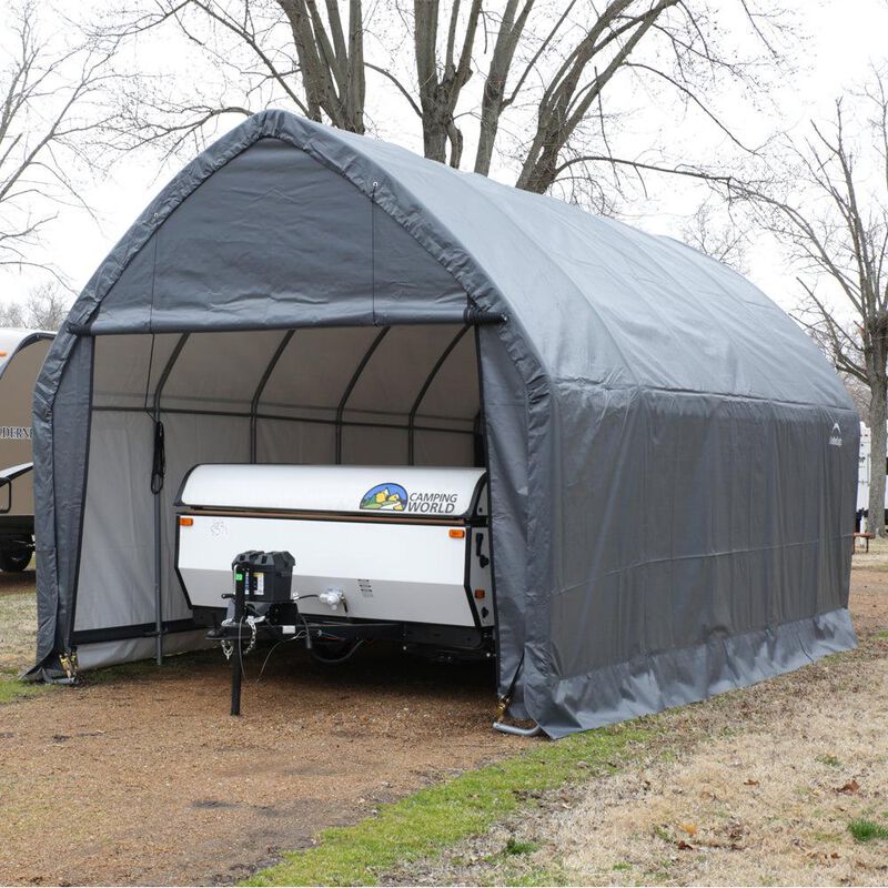 SUV/Truck Shelter, 13 &times; 20 &times; 12, Gray Cover image number 11