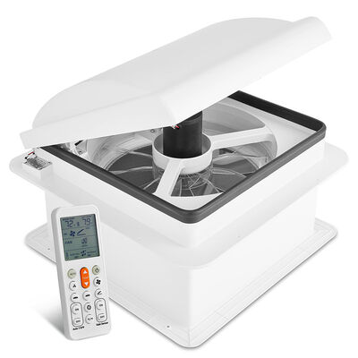 Hike Crew 14" RV Roof Vent Fan with Remote, 10-Speed, White Lid
