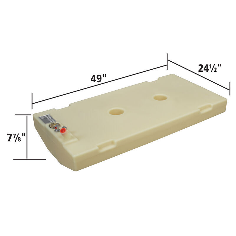 Moeller Belly Fuel Tank, 28 gal., 24.5"W x 49"L x 7.9"D image number 2