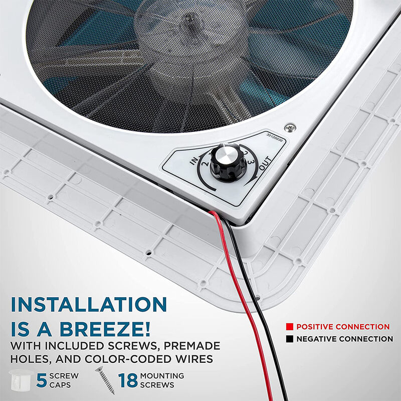 14" Hike Crew Manual Roof Vent Fan, 3-Speed image number 5