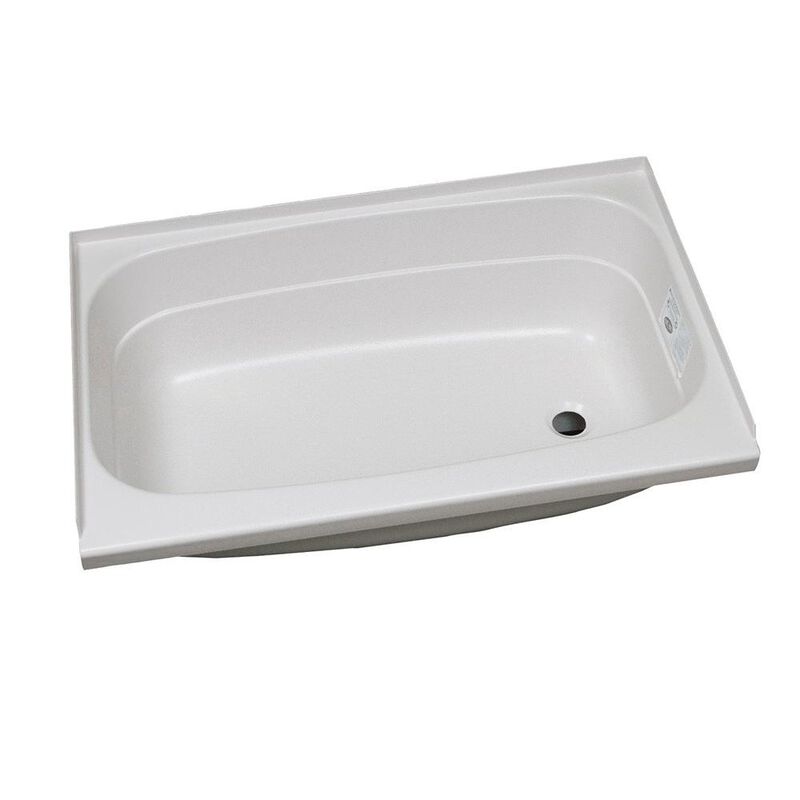 Replacement ABS Bath Tub, 24&rdquo; x 36&rdquo;, White with Right Drain image number 1