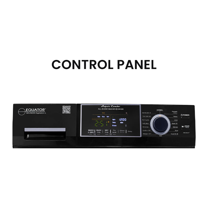 Equator Combo Washer Dryer, Vented-Dry, Black image number 6