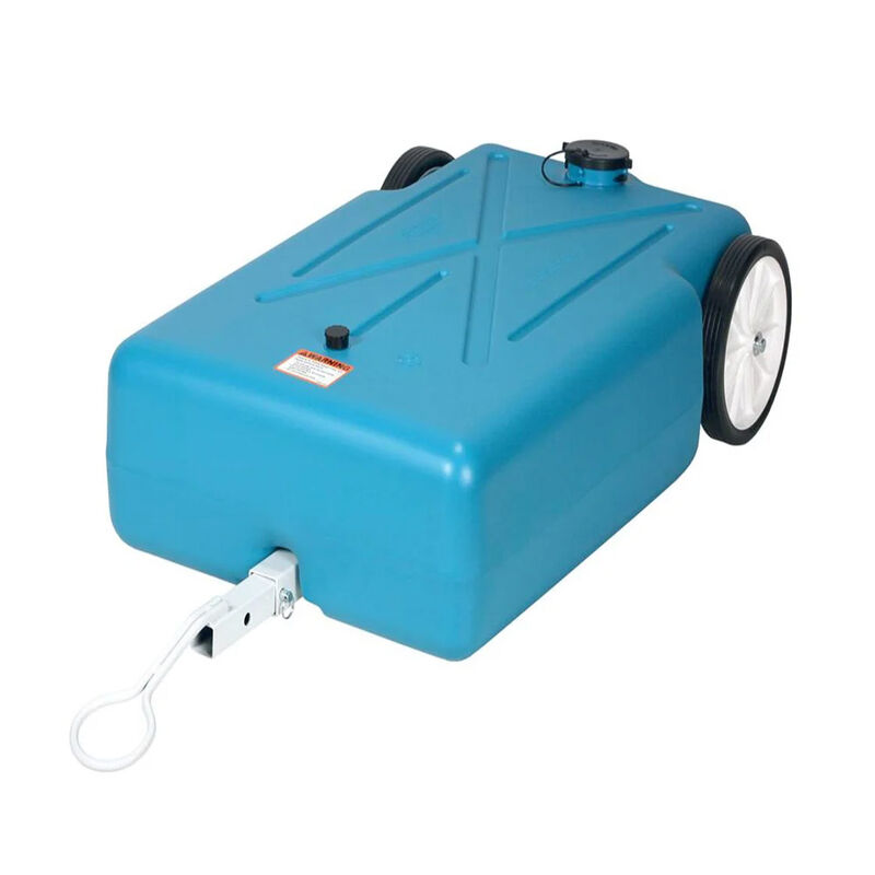Barker Mfg. 30-Gal 2-Wheel Portable Waste Holding Tank w/ Tow Bracket - Blue image number 1