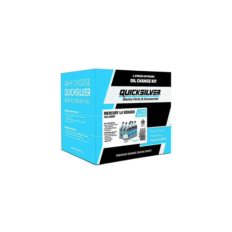 Quicksilver Oil Change Kit, 25W-40, Mercury L4 Verado 4-Stroke Engines image number 2