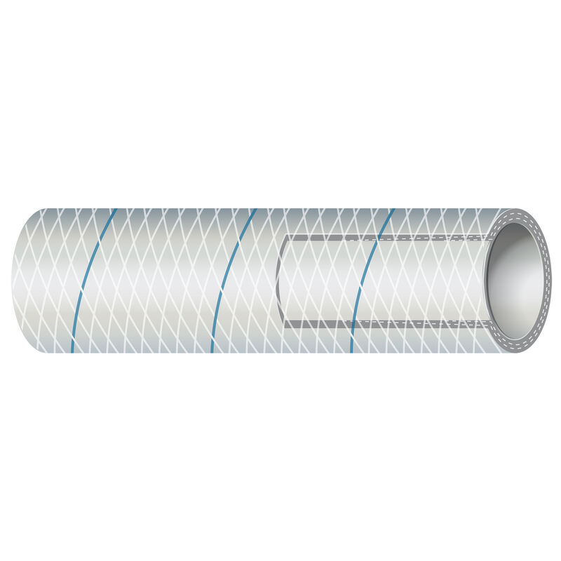 Shields 1/2" Polyester-Reinforced Blue-Tracer Tubing, 50'L image number 1