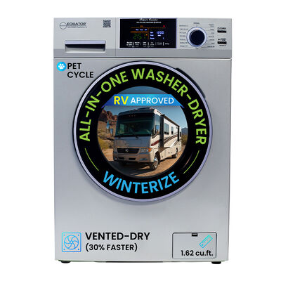 Equator Combo Washer Dryer, Vented-Dry, Silver