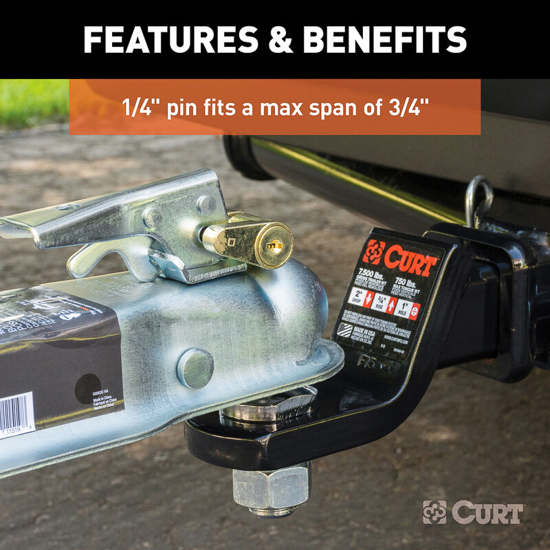 CURT Coupler Lock, 1/4" Pin image number 4