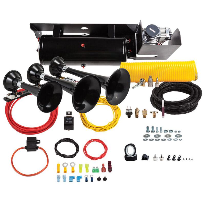 Onboard Air System with Model 230 Train Horn for Ford SD Trucks image number 1