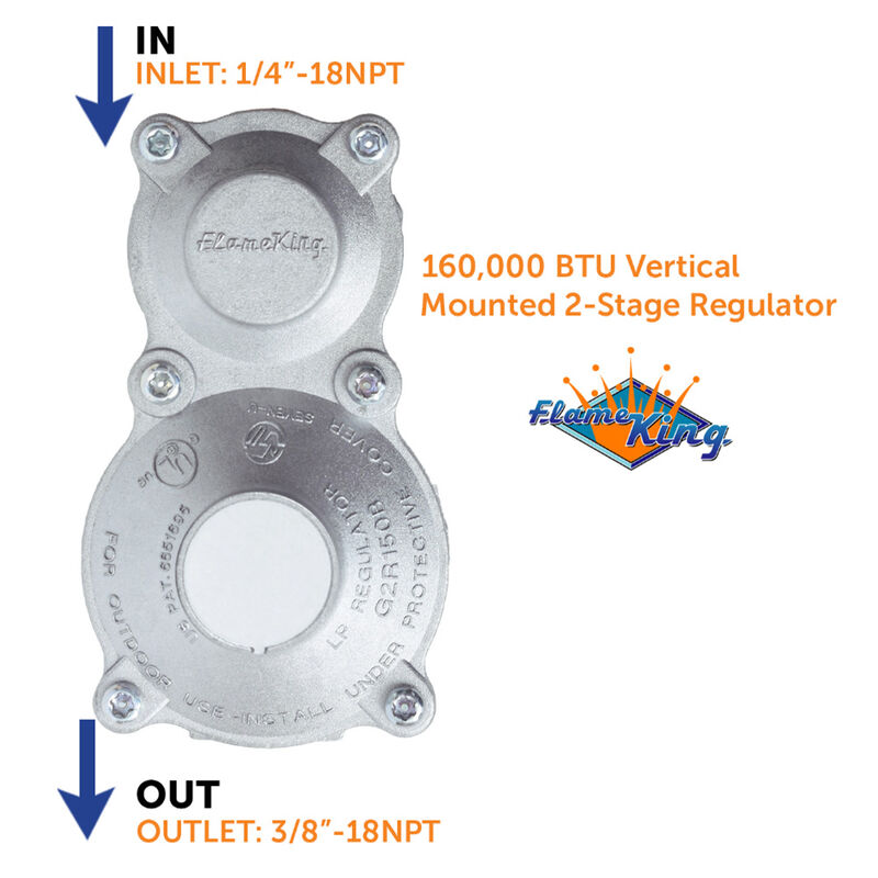 Flame King 2-Stage LP Propane Gas Regulator image number 8