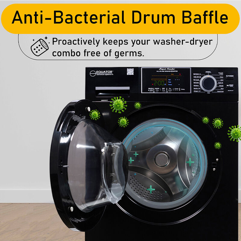 Equator 15-lb. All-in-One Combo Washer Dryer, Black image number 17