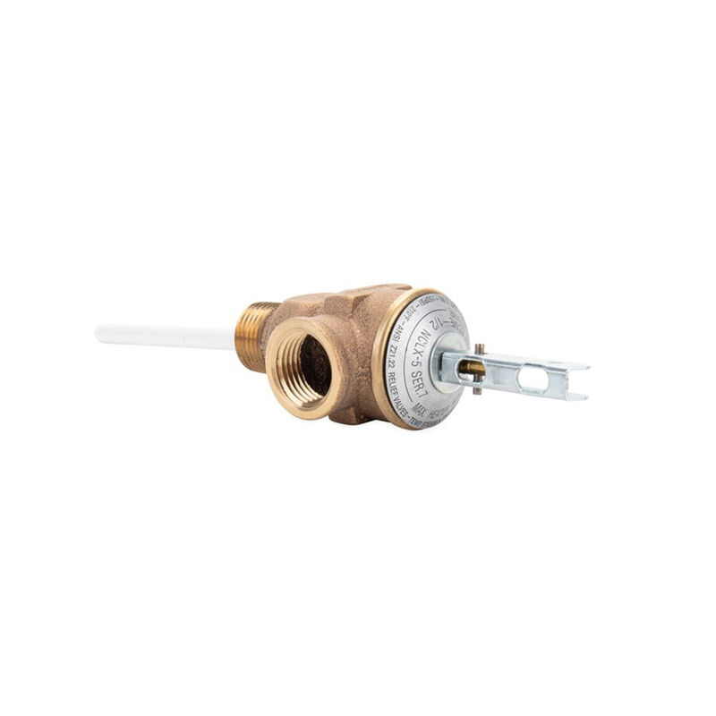 Camco Water Heater Temperature and Pressure Relief Valve, 1/2" Valve, 4" Probe, 150 PSI image number 1