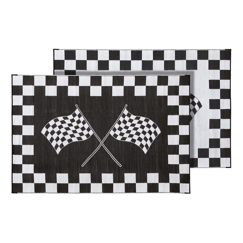 Faulkner Reversible RV Patio Mat, Finish Line Design image number 1