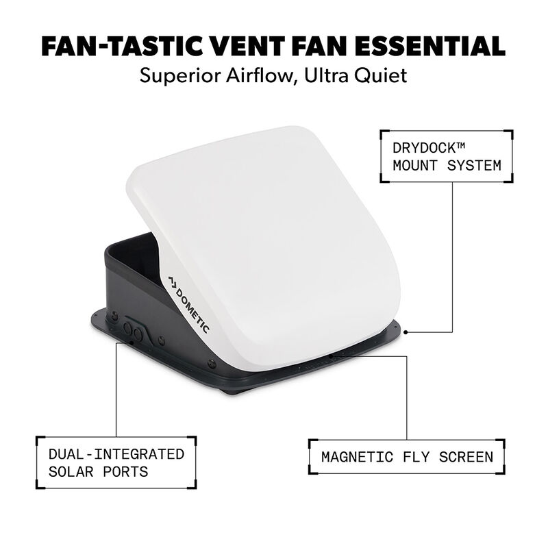 Dometic Fan-Tastic Vent FA25 Essential Roof Fan with DryDock, White image number 4