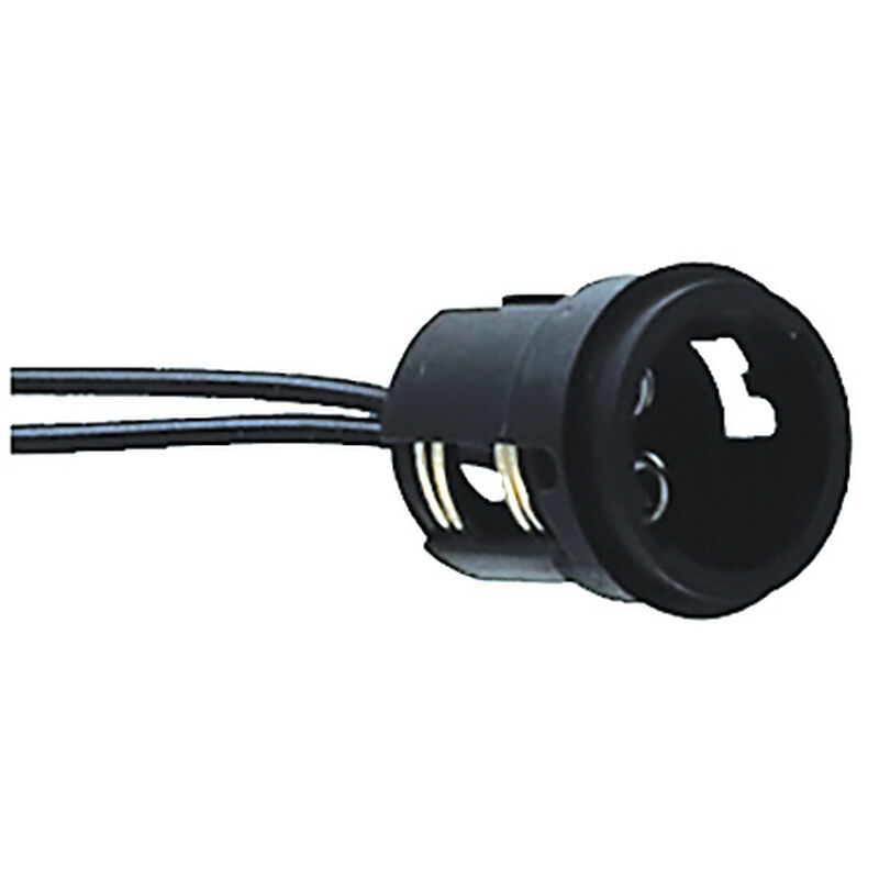 Perko Double Contact Bayonet Light Socket, Black image number 1