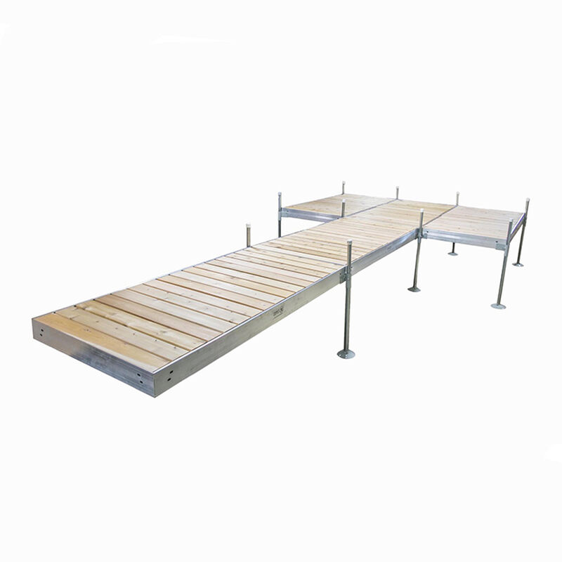 Tommy Docks 24' Platform-Style Aluminum Frame With Cedar Decking Complete Dock Package image number 1