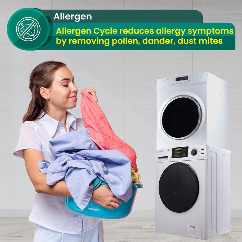 Equator Apartment Stackable 15-lb. Washer + 3.5 cu.ft. Vented Dryer, 110V, White image number 9