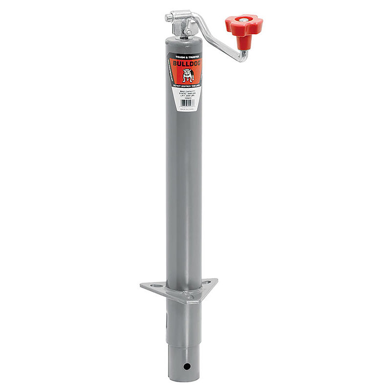 Bulldog Trailer Tongue Jack, Manual A-Frame Round Topwind Jack image number 1