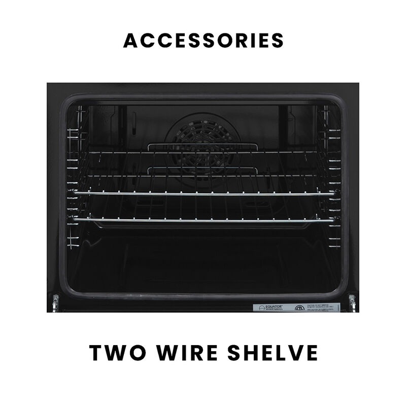 Equator 24" Electric Cooking Range with Convection Oven and Air Fryer, White image number 6