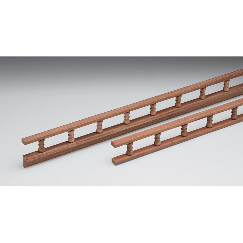 Whitecap Teak Standard Pin Rail, 5'L x 3-9/16"H x 7/8"D image number 1