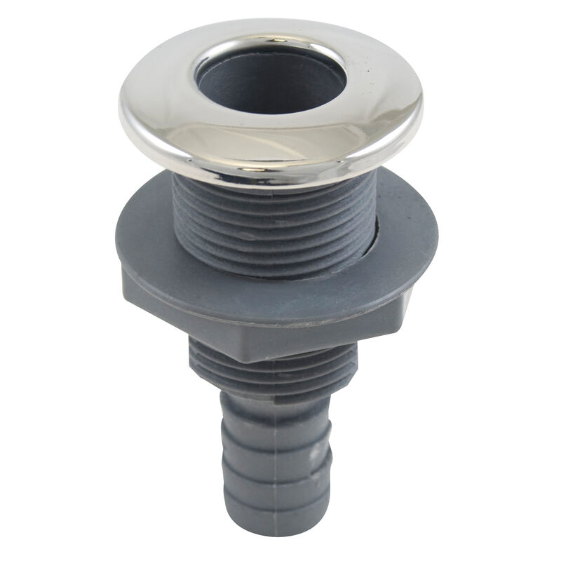 Whitecap Thru-Hull Fitting with Barb, 1" Hose, 3-1/8" Overall image number 1