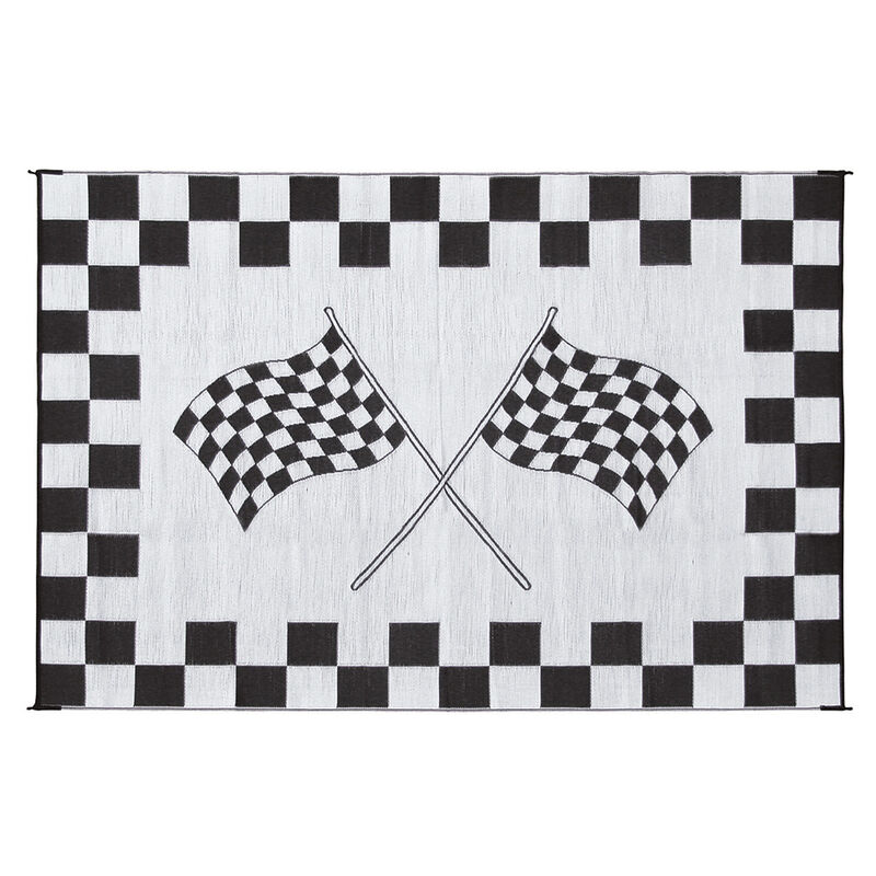 Faulkner Reversible RV Patio Mat, Finish Line Design image number 2