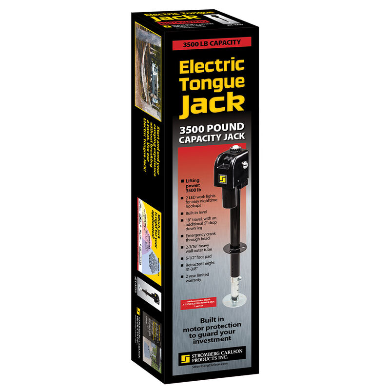 3500 lb. Electric Tongue Jack, Black image number 2