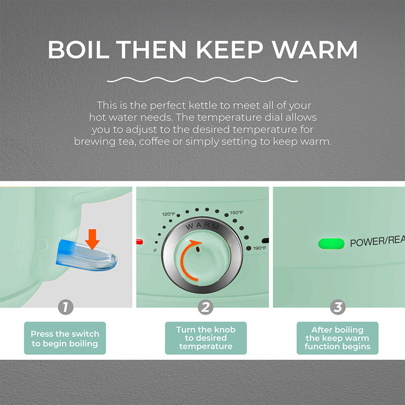 Electric Glass Hot Water Kettle-Mint  image number 2