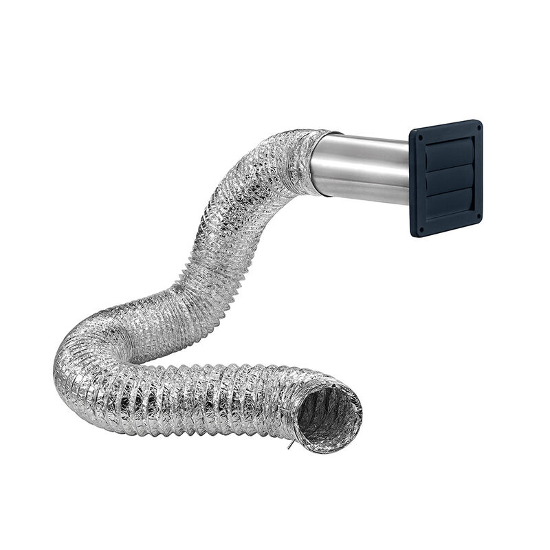 Invision 4" x 5' Through-Wall Vent Kit, Black image number 1