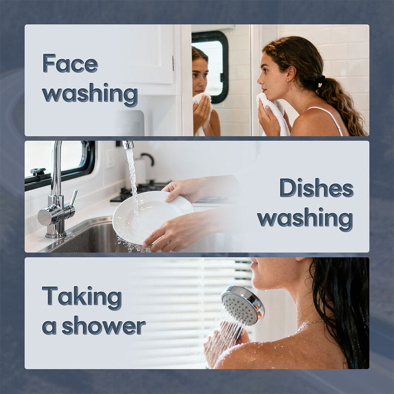 Fogatti InstaShower Ultra 66K BTU RV Water Heater w/ Black Trim image number 11