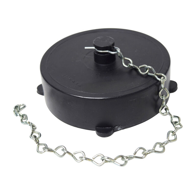 Valterra Plastic Sewer Waste Valve Fitting Cap - Black image number 1