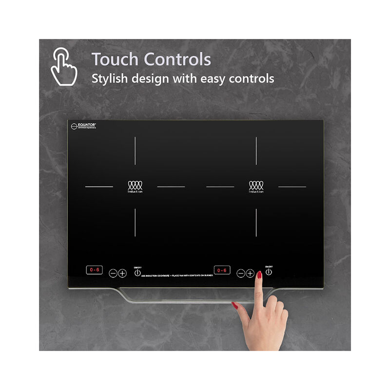 Equator PIC 200N Portable Dual Burner Induction Cooktop with Handle image number 8