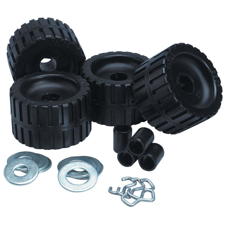 Black Rubber Ribbed Roller Kit image number 1