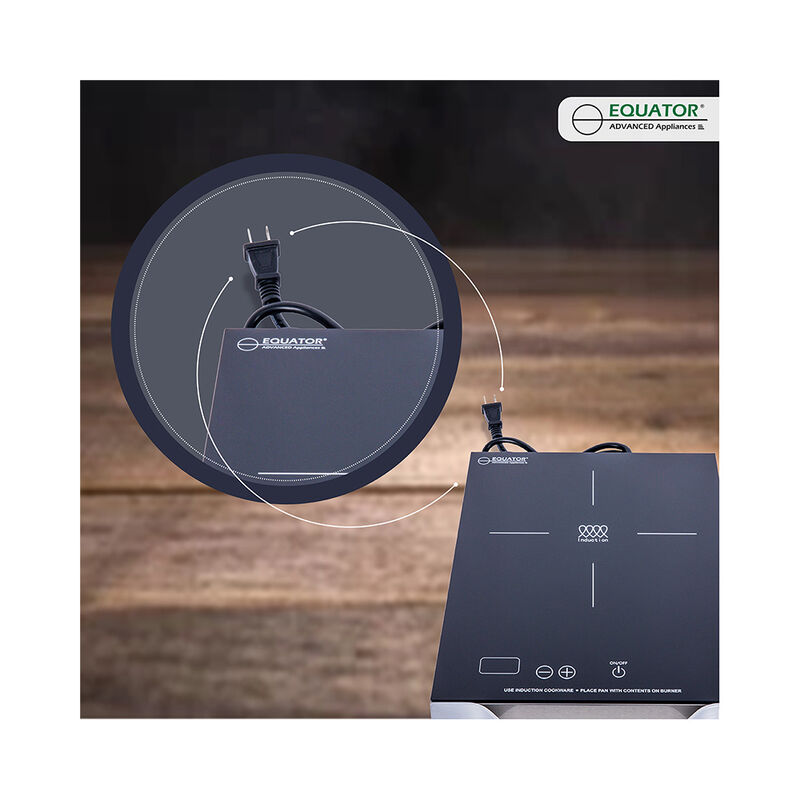 Equator 11-in Portable Single-Burner Induction Cooktop (Black) - Light Weight Aluminum Handle image number 8